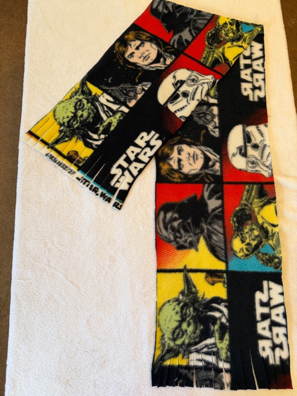 Star Wars Multicolor Character Panel Scarf - Black, Red, Yellow, Blue